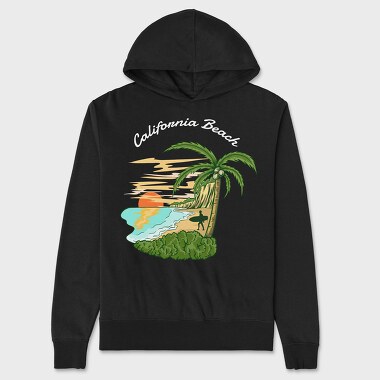 California Beach, Unisex Men's Hoodie