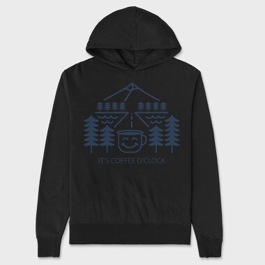 Its Coffee Oclock, Unisex Men's Hoodie