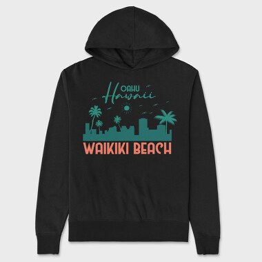 Waikiki Beach, Unisex Men's Hoodie
