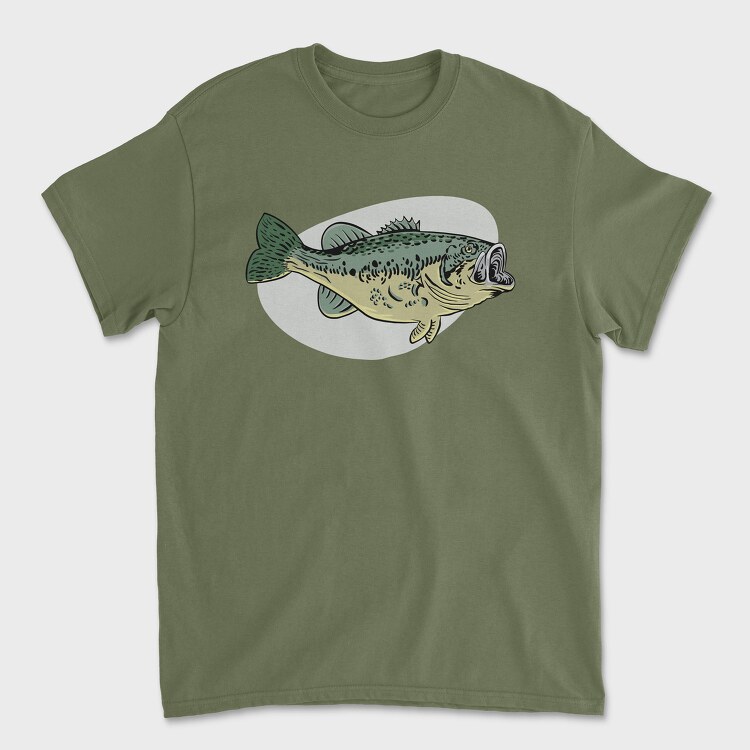 Bass Fish, Unisex Men's T-Shirt