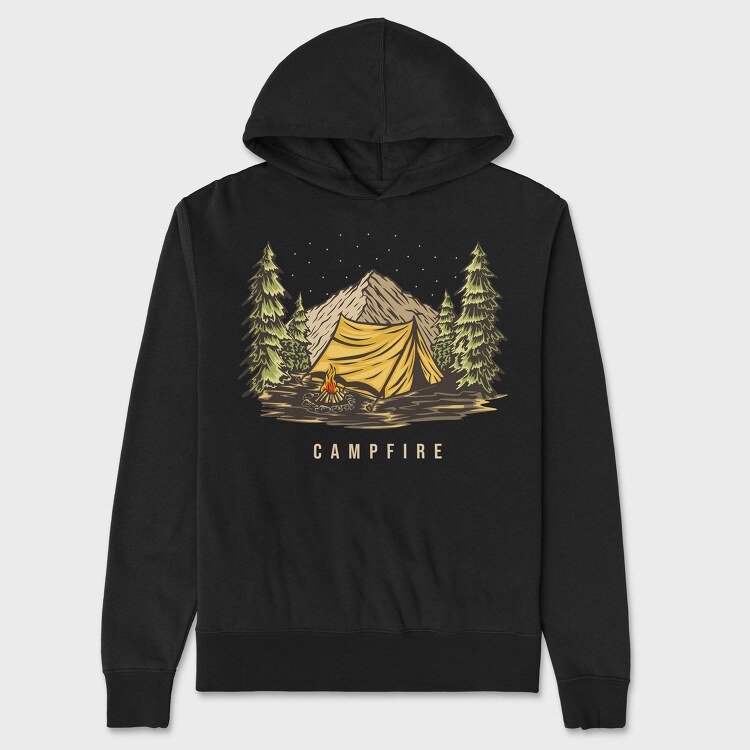 Campfire 3, Unisex Men's Hoodie