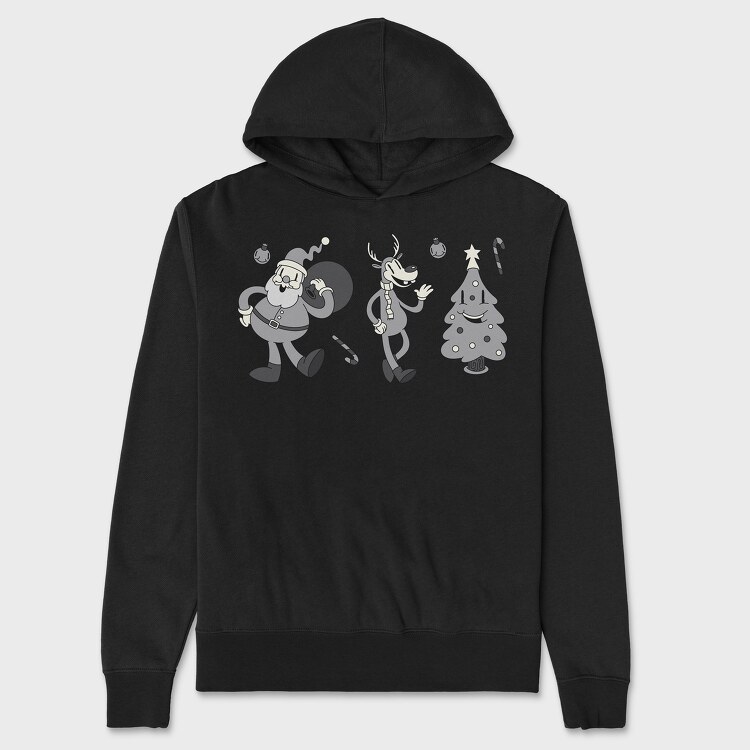 Christmas Cartoons Retro, Unisex Men's Hoodie