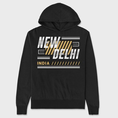 New Delhi, Unisex Men's Hoodie