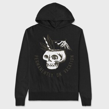 Summer Vacation Skull, Unisex Men's Hoodie