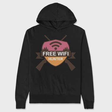 Free Wifi Hunter, Unisex Men's Hoodie