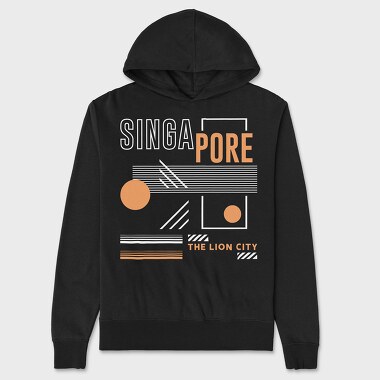Singapore, Unisex Men's Hoodie