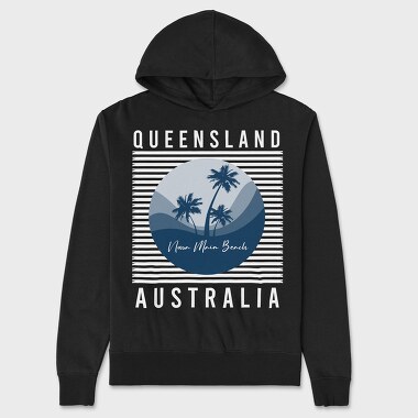 Noosa Main Beach, Unisex Men's Hoodie