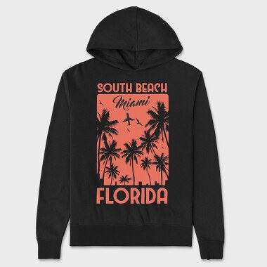 South Beach Miami, Unisex Men's Hoodie