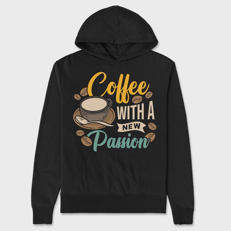 Coffee With a New Passion, Унисекс Мъжко Суичър