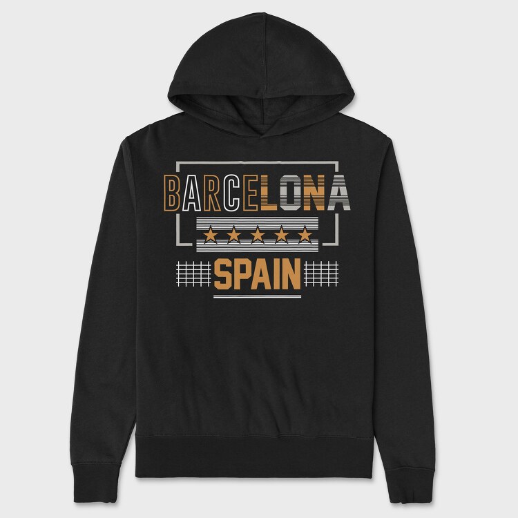Barcelona, Unisex Men's Hoodie
