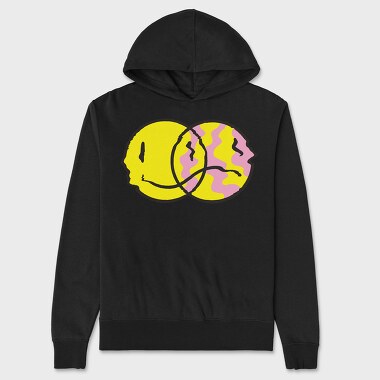 Happy Sad Emoji, Unisex Men's Hoodie