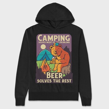 Camping and Beer, Unisex Men's Hoodie