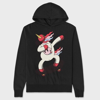 Dabbing Skater Unicorn, Unisex Men's Hoodie