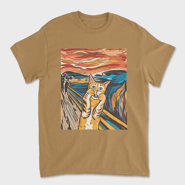 Cat Munch Scream, Unisex Men's T-Shirt