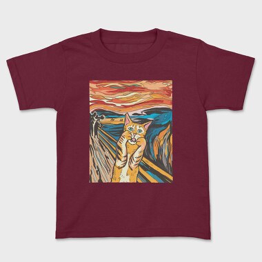 Kids' T-Shirt, Cat Munch Scream
