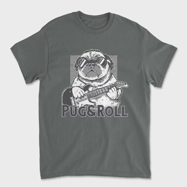 Унисекс Мъжка Тениска, Pug And Roll