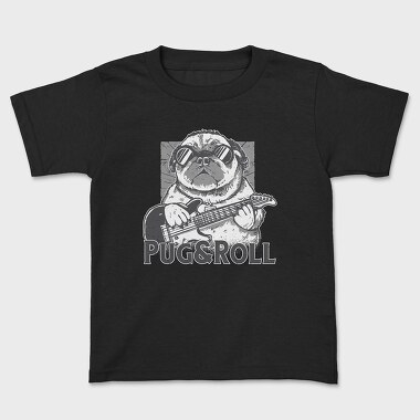 Pug And Roll, Kids' T-Shirt