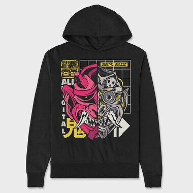 Cyber Oni, Unisex Men's Hoodie