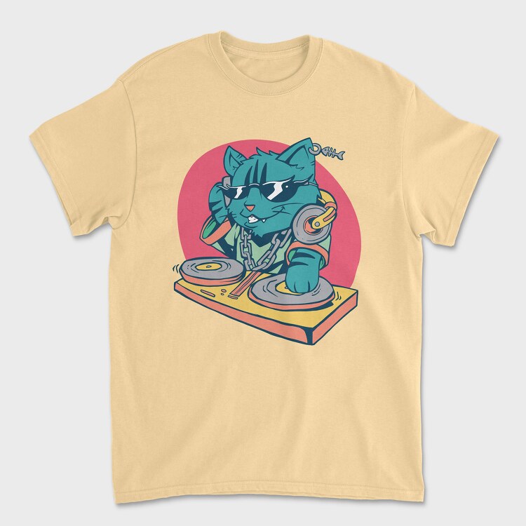 DJ Cat, Unisex Men's T-Shirt