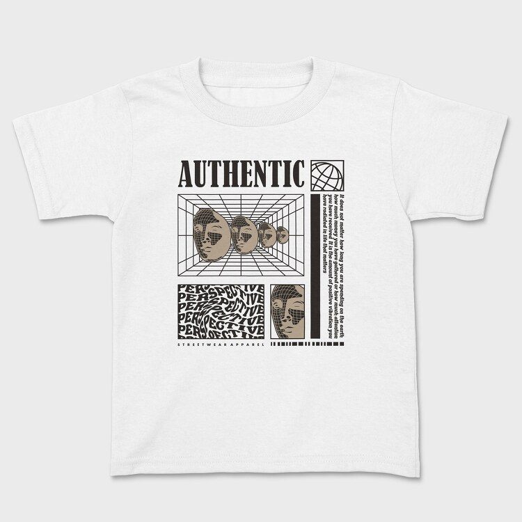 Authentic 1, Kids' T-Shirt