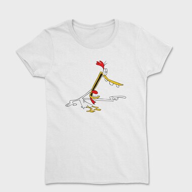 Cartoon Retro Cow and Chicken 4, Women's T-Shirt