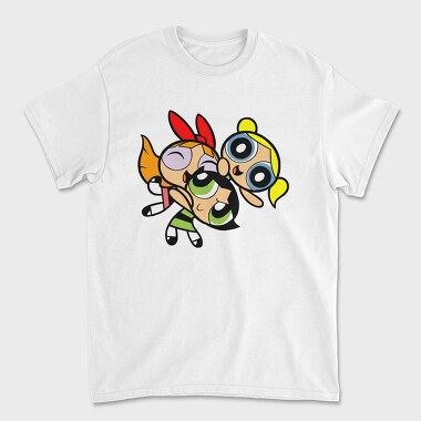 Cartoon Retro the Powerpuff Girls 1, Unisex Men's T-Shirt