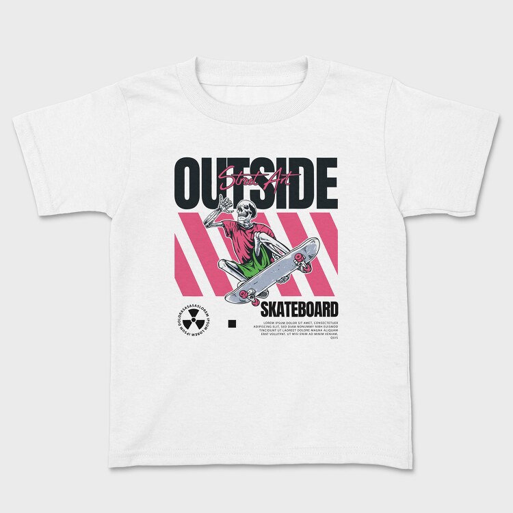 Outside Skateboard 2, Kids' T-Shirt