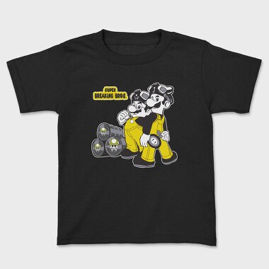 Super Breacking Bros Mario, Kids' T-Shirt