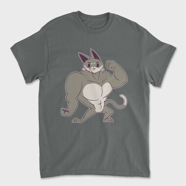 Muscle Cat, Unisex Men's T-Shirt