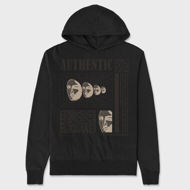 Authentic 1, Unisex Men's Hoodie