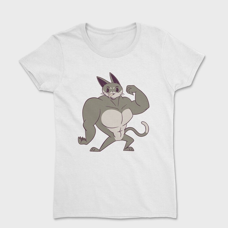 Muscle Cat, Women's T-Shirt