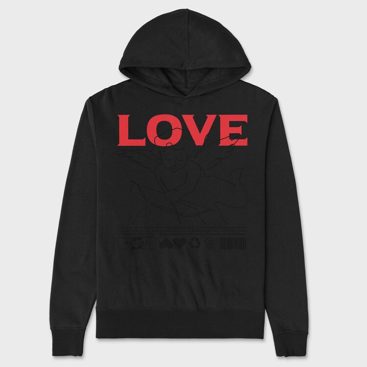 Love 1, Unisex Men's Hoodie