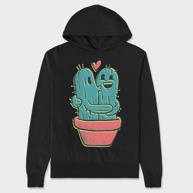 Cactus Couple, Unisex Men's Hoodie