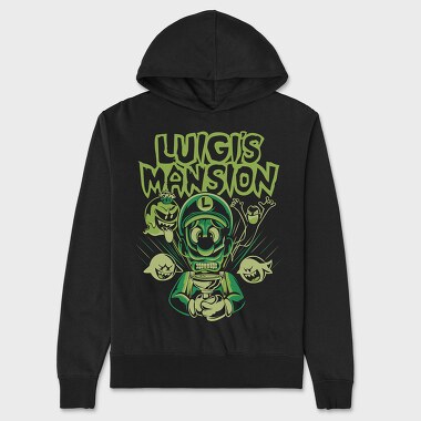 Luigi S Mansion, Unisex Men's Hoodie