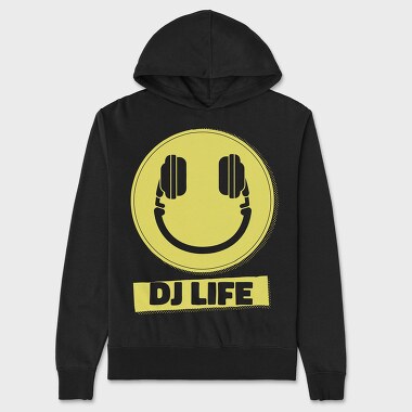 DJ Life, Unisex Men's Hoodie