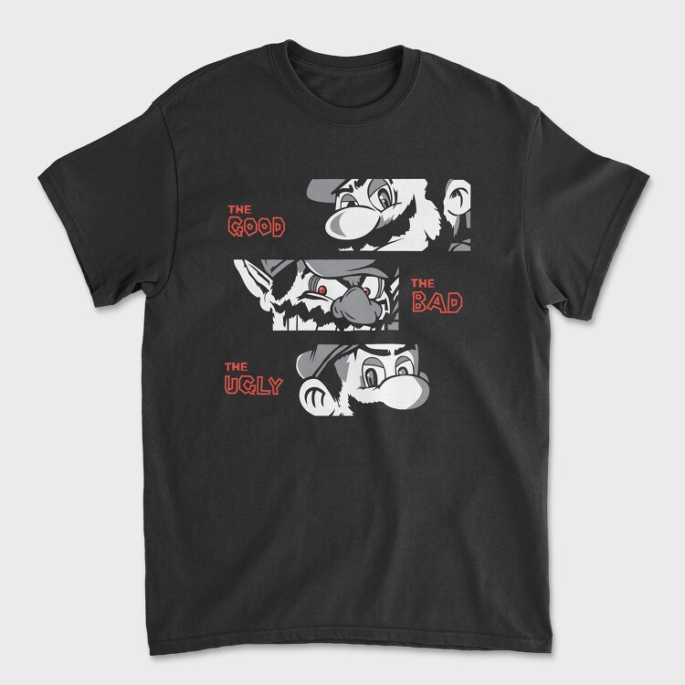 The Good the Bad the Ugly Mario, Unisex Men's T-Shirt