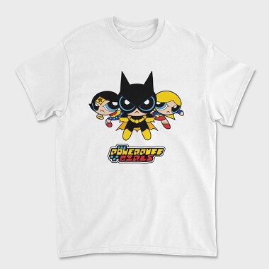 The Powerpuff Girls Wonderwoman Batgirl, Unisex Men's T-Shirt