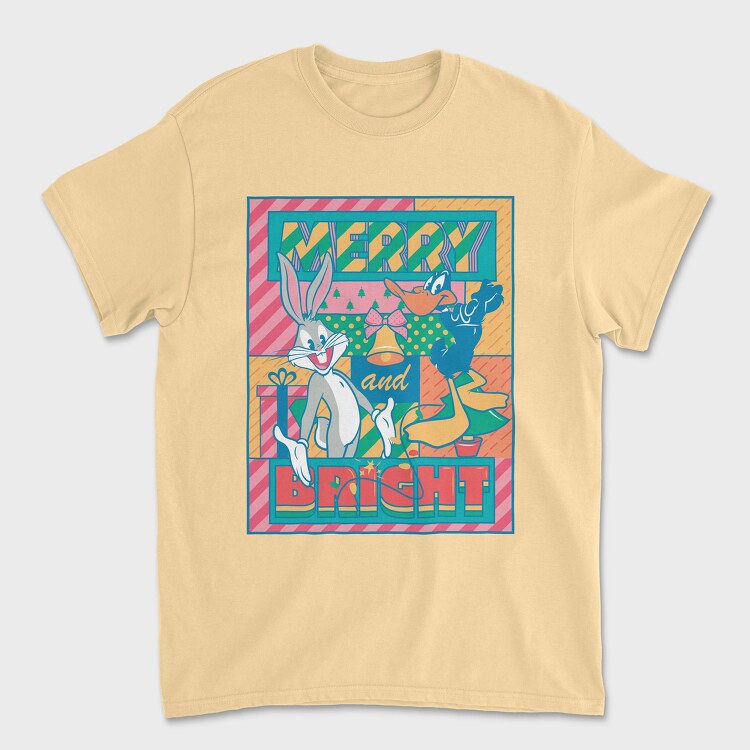 Merry and Bright, Unisex Men's T-Shirt