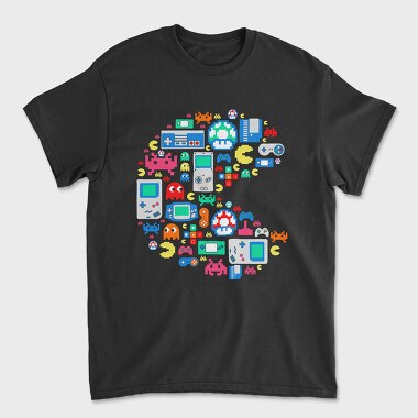 Retro Gaming Pac Man, Unisex Men's T-Shirt