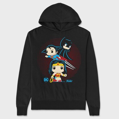 Batman Superman Wonder Woman Comics, Unisex Men's Hoodie