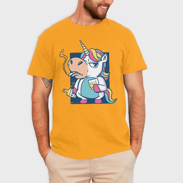 Frog With Guitar, Unisex Men's T-Shirt