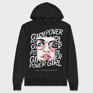 Girl Power, Unisex Men's Hoodie