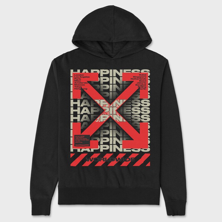 Happiness 2, Unisex Men's Hoodie
