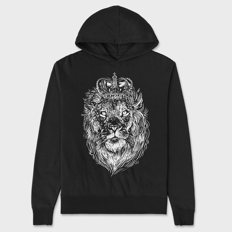 Crowned Lion, Unisex Men's Hoodie