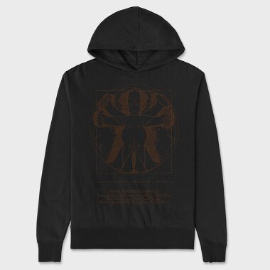 Homer Simpson Mensch Da Vinci Anatomie, Unisex Men's Hoodie