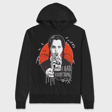 I Hate Everything Merlina, Unisex Men's Hoodie