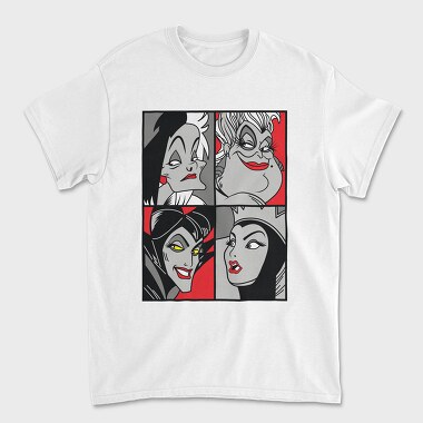 Villanas Disney Pop Art, Unisex Men's T-Shirt