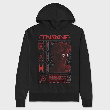 Insane 1, Unisex Men's Hoodie