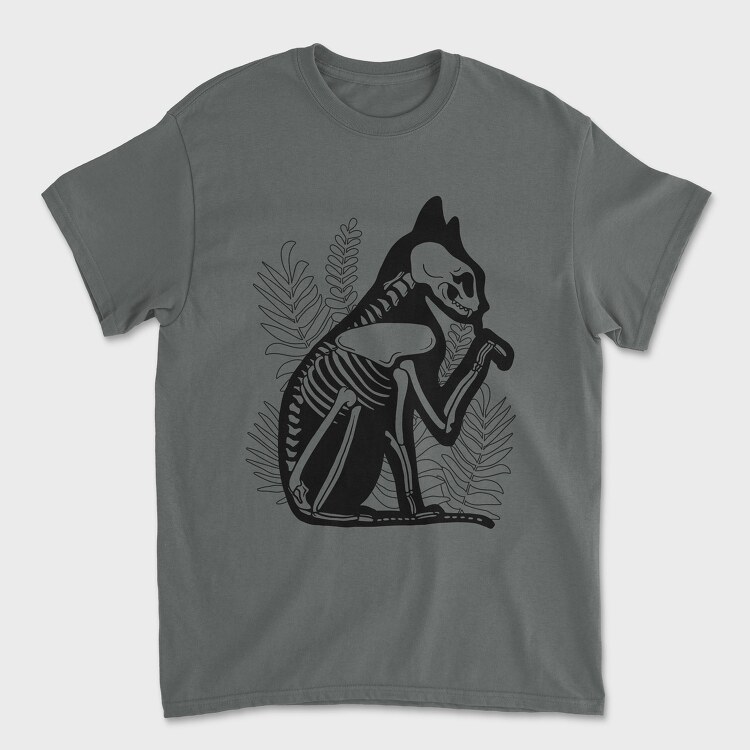 Cat Skeleton, Unisex Men's T-Shirt