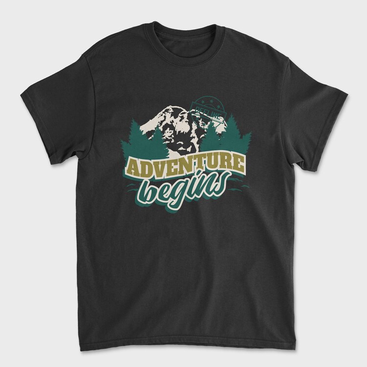 Adventure Begins Offline, Unisex Men's T-Shirt